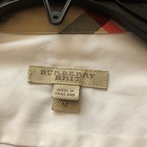 Women’s Burberry White Button Down Shirt